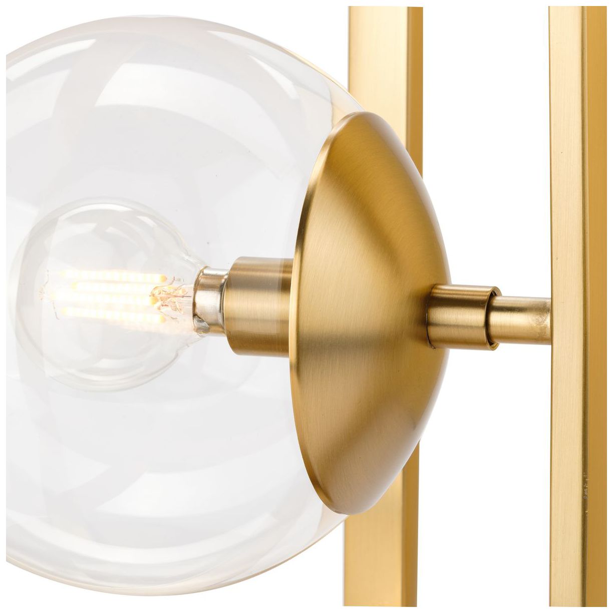 Image 6 Atwell Collection 10" One-Light Clear Glass Semi-Flush Mount Light more views