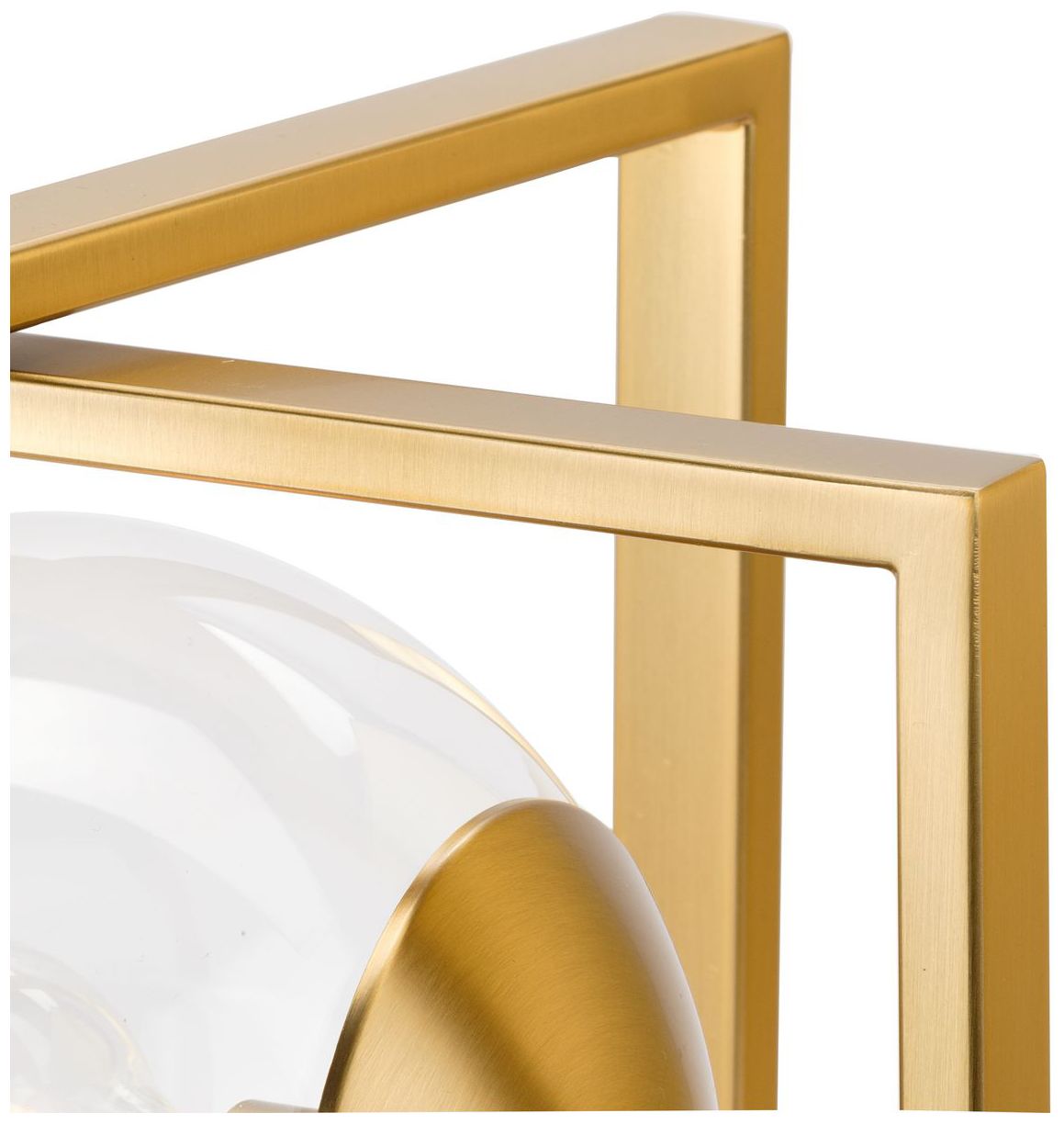 Atwell Collection 10" One-Light Clear Glass Semi-Flush Mount Light