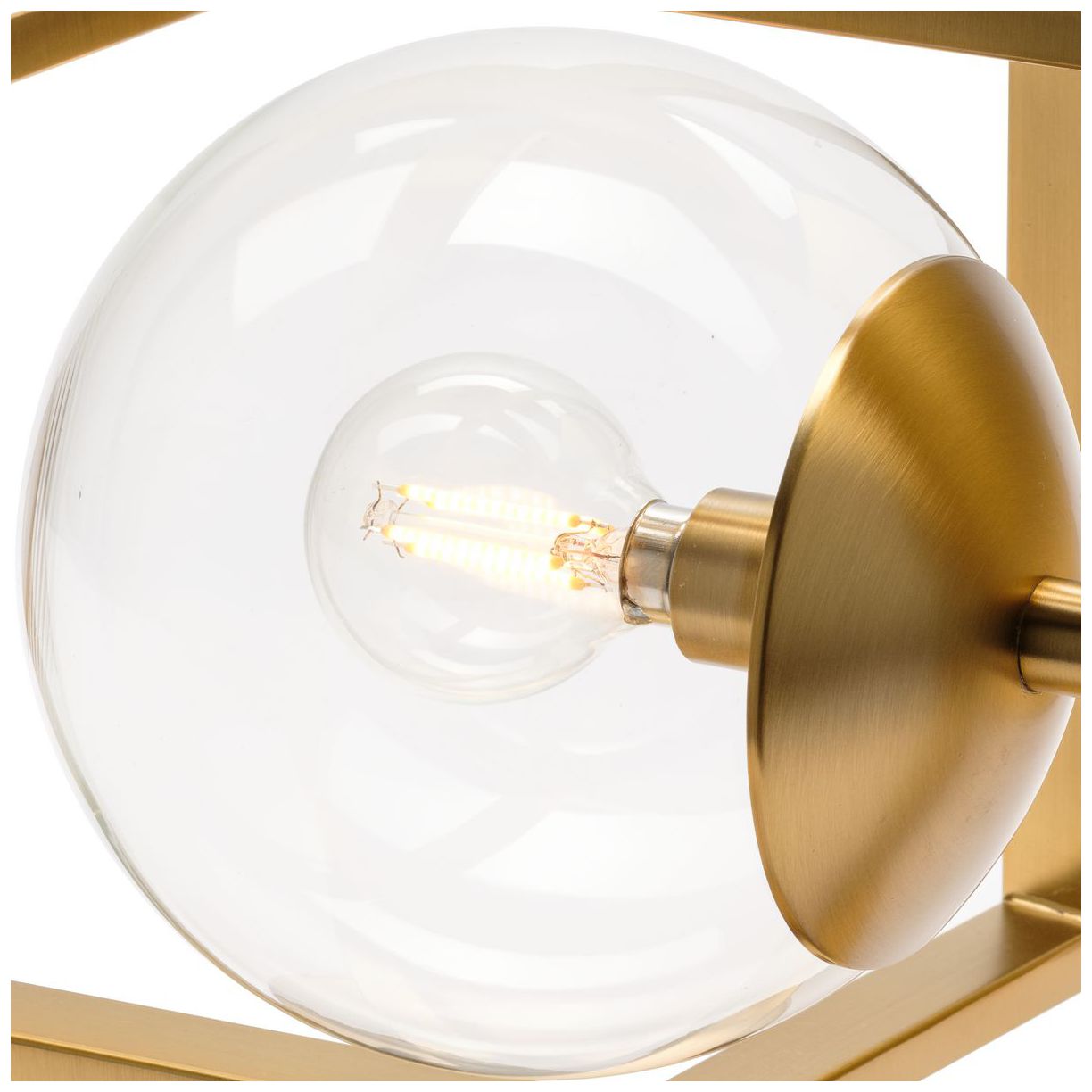 Atwell Collection 10" One-Light Clear Glass Semi-Flush Mount Light