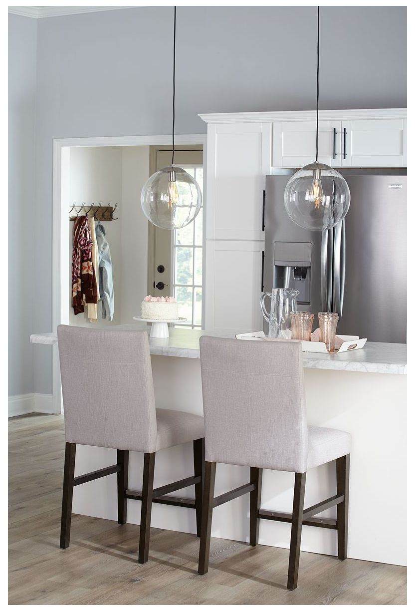 Image 2 Atwell Collection 12-inch Clear Glass Globe Large Hanging Pendant Light more views