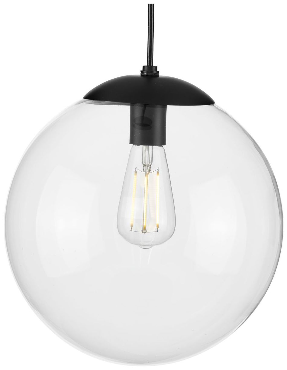 Atwell Collection 12-inch Clear Glass Globe Large Hanging Pendant Light
