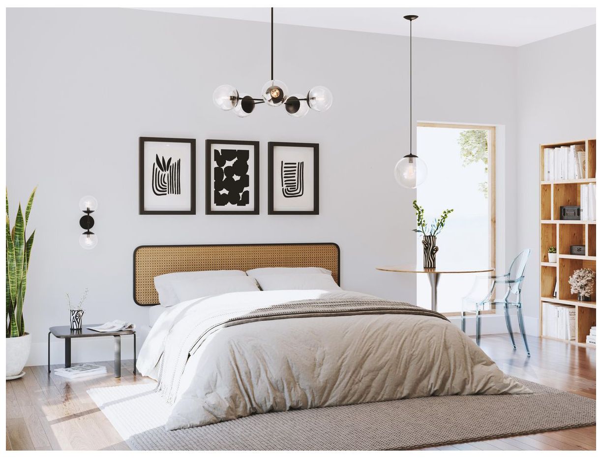 Image 3 Atwell Collection 12-inch Clear Glass Globe Large Hanging Pendant Light more views