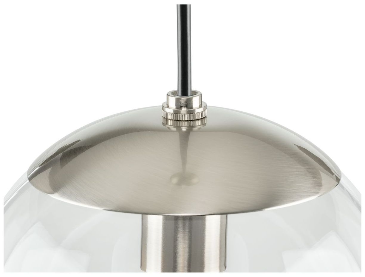 Atwell Collection 8-inch Clear Glass Globe Small Hanging Pendant Light