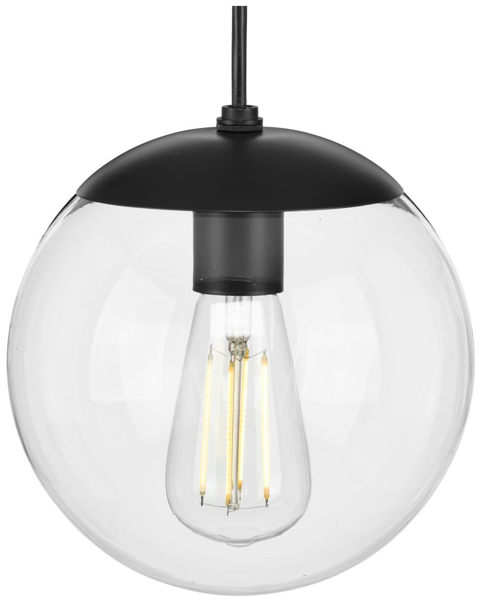 Atwell Collection 8-inch Clear Glass Globe Small Hanging Pendant Light