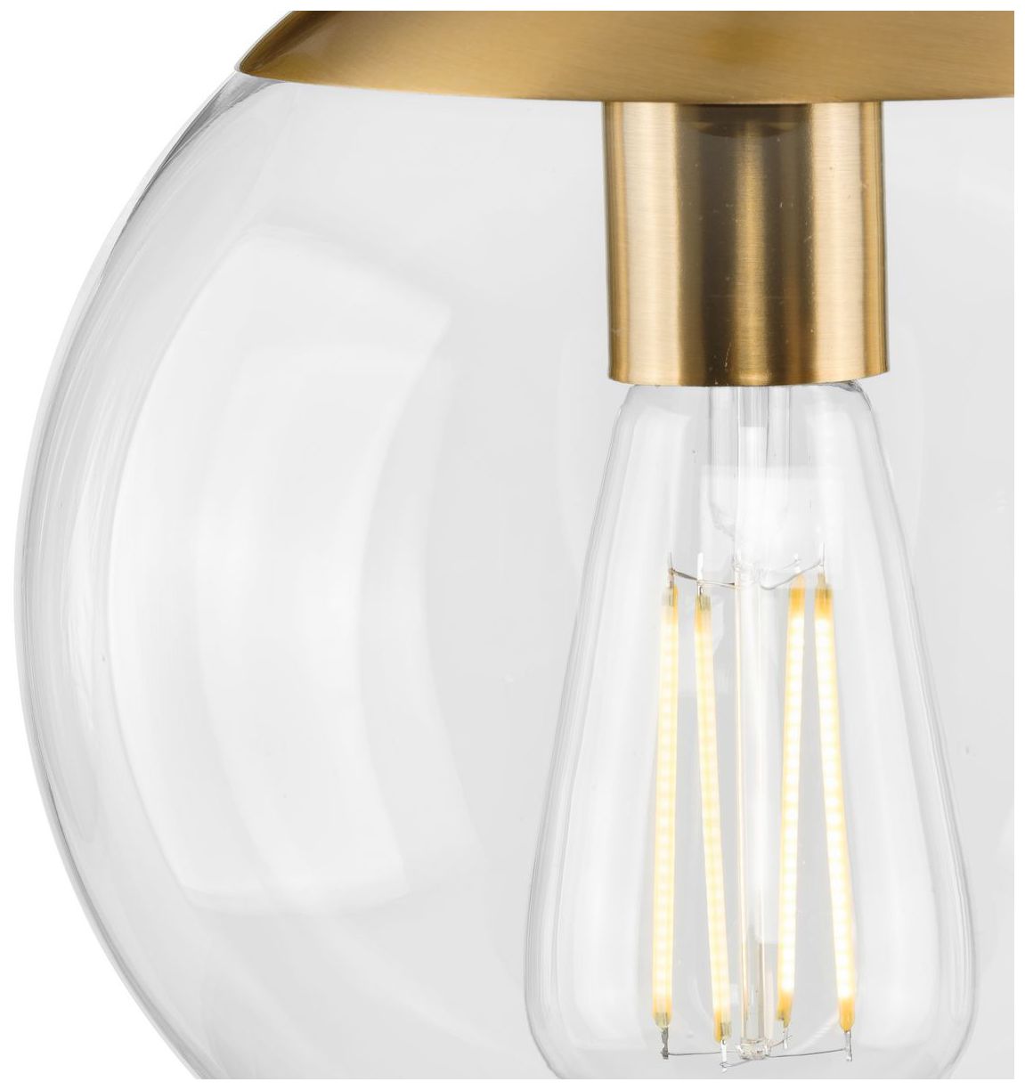 Image 7 Atwell Collection 8-inch Clear Glass Globe Small Hanging Pendant Light more views