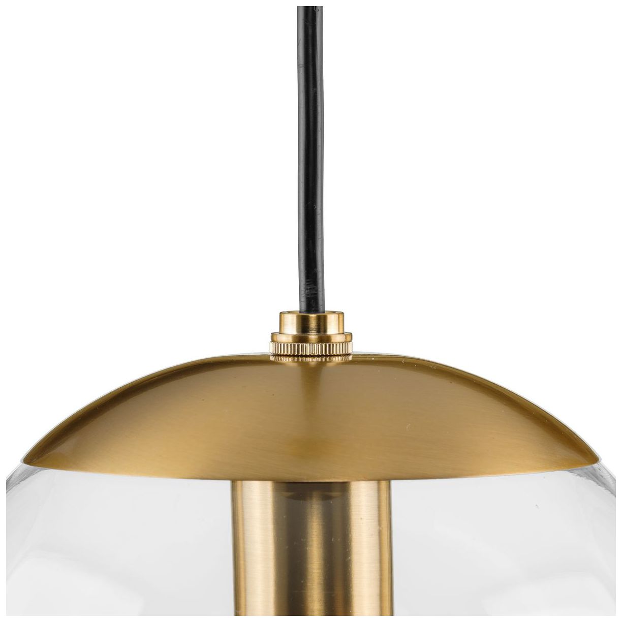 Atwell Collection 8-inch Clear Glass Globe Small Hanging Pendant Light