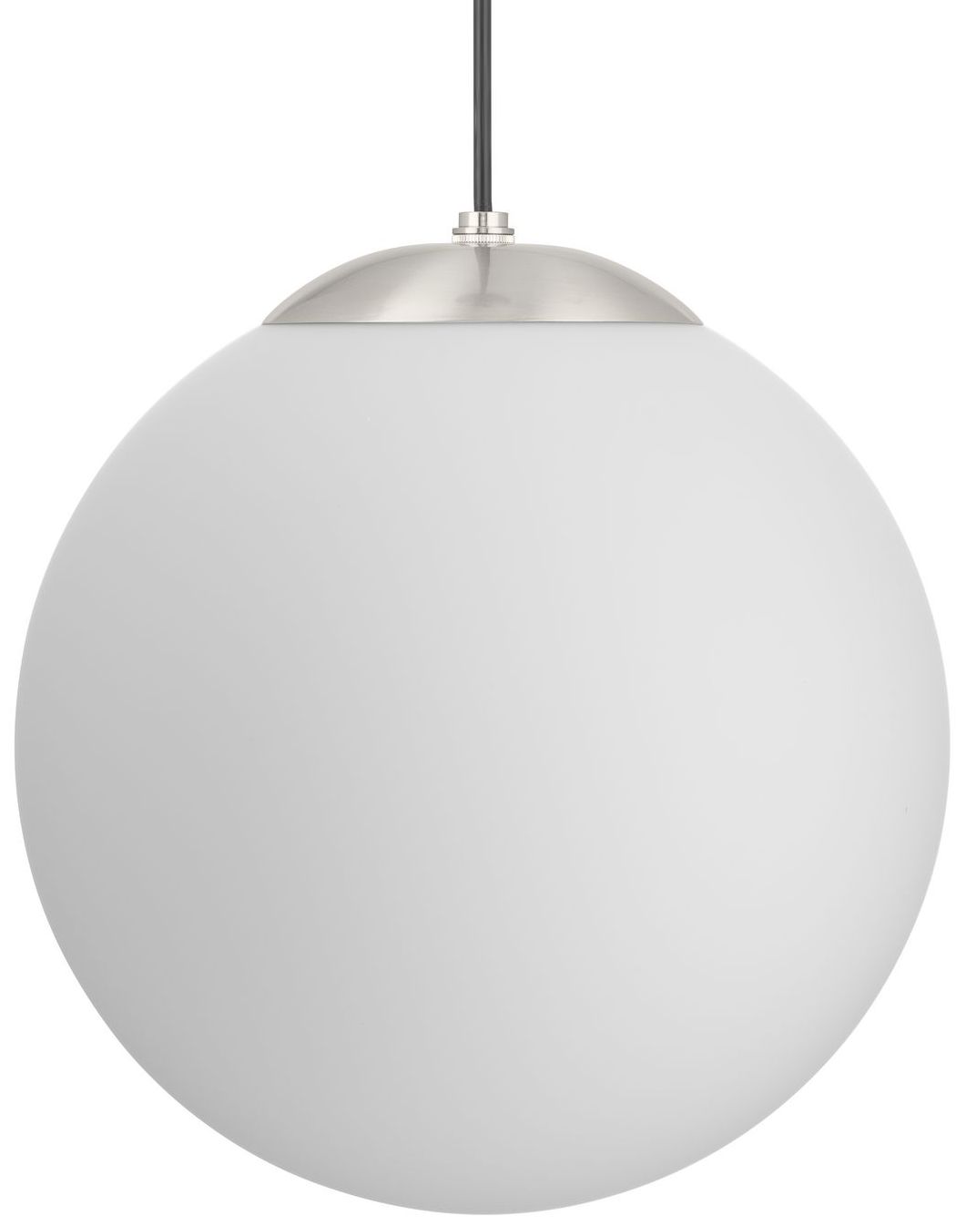 Atwell Collection Opal Glass Globe Large Hanging Pendant Light