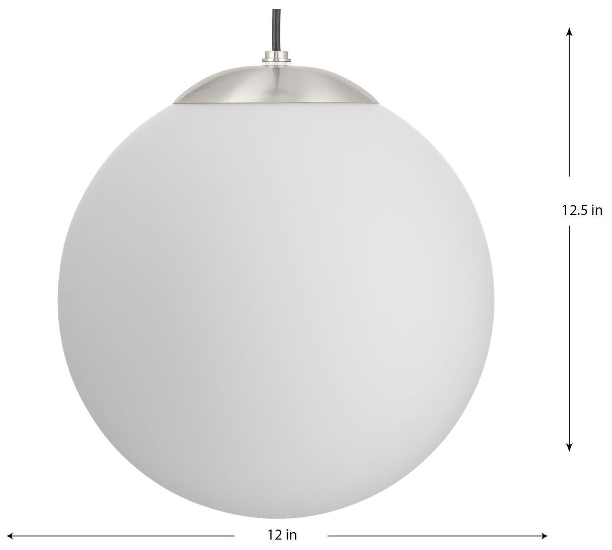 Image 4 Atwell Collection Opal Glass Globe Large Hanging Pendant Light more views