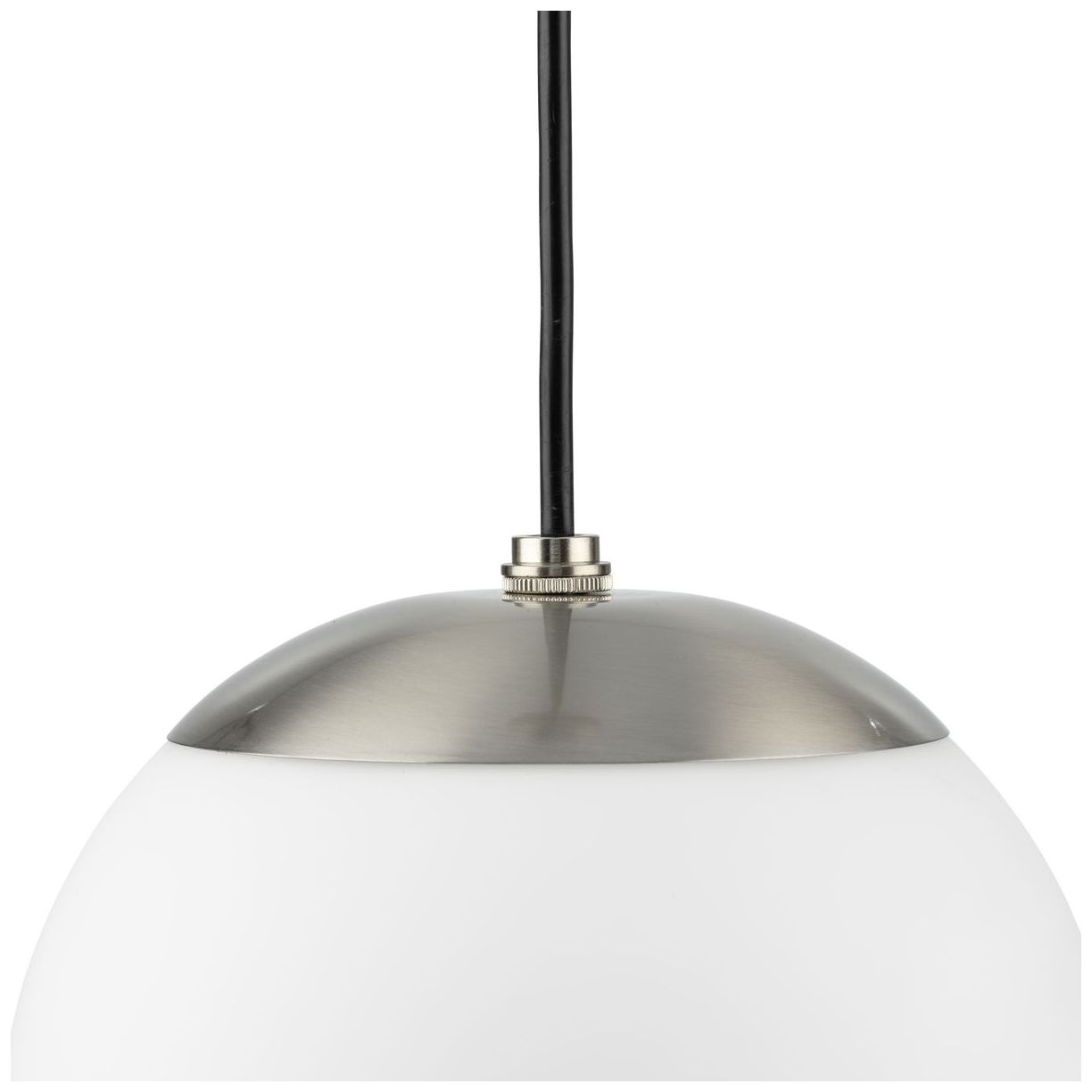 Atwell Collection Opal Glass Globe Large Hanging Pendant Light