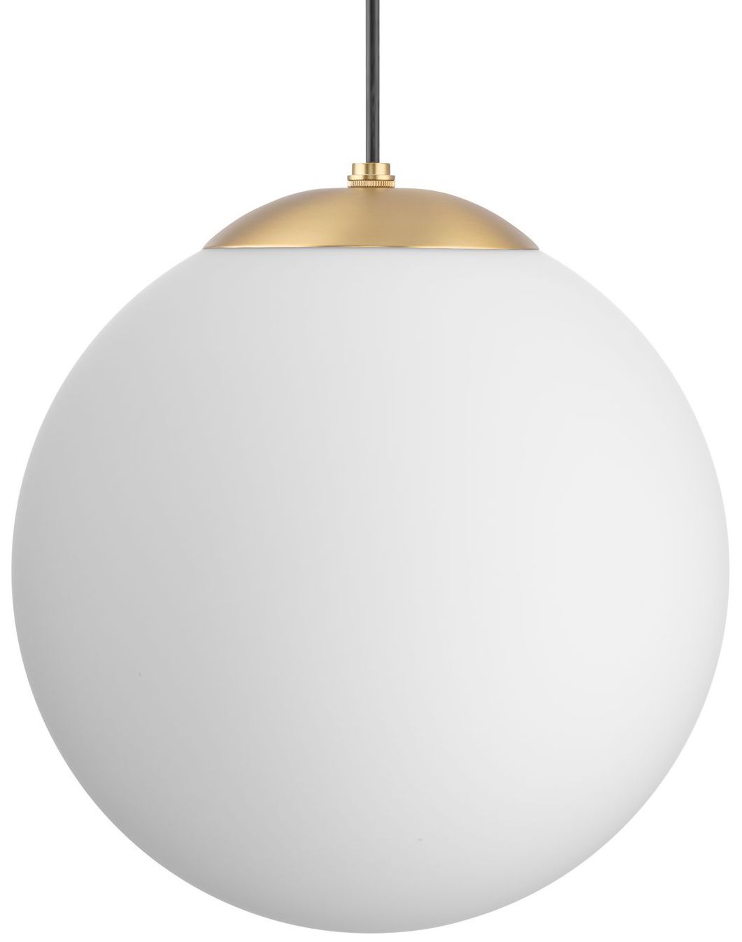 Atwell Collection Opal Glass Globe Large Hanging Pendant Light
