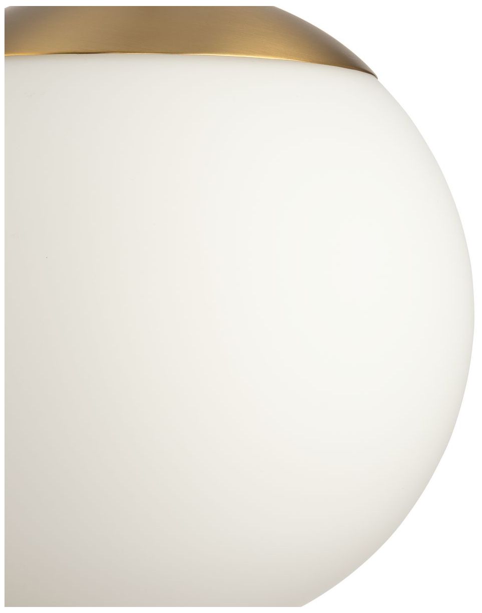 Atwell Collection Opal Glass Globe Large Hanging Pendant Light