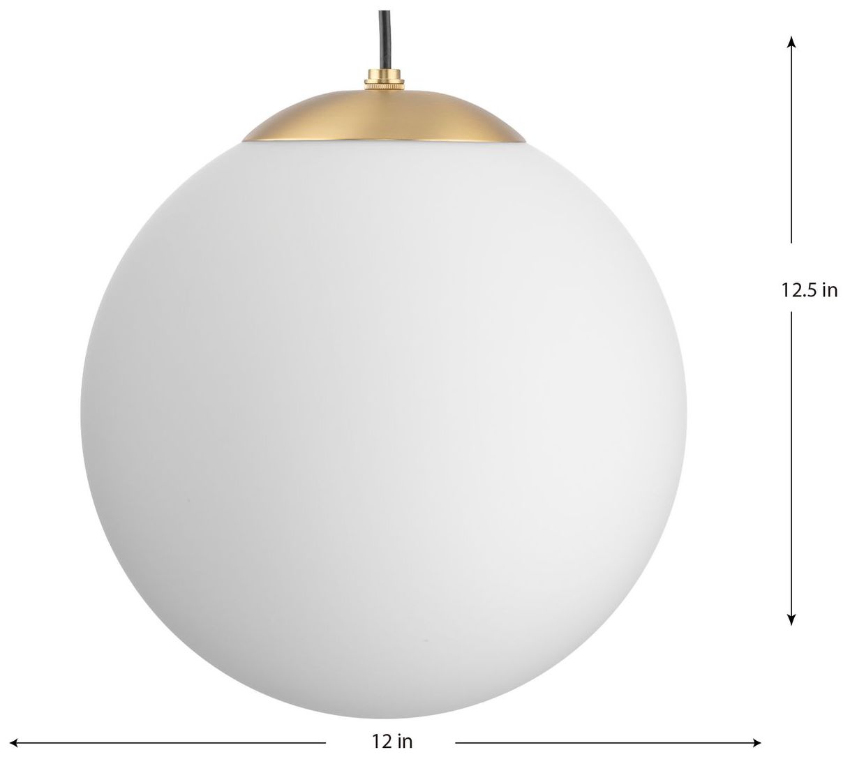 Image 4 Atwell Collection Opal Glass Globe Large Hanging Pendant Light more views