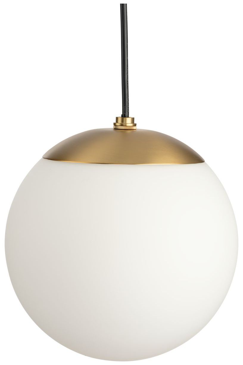 Atwell Collection Opal Glass Globe Large Hanging Pendant Light