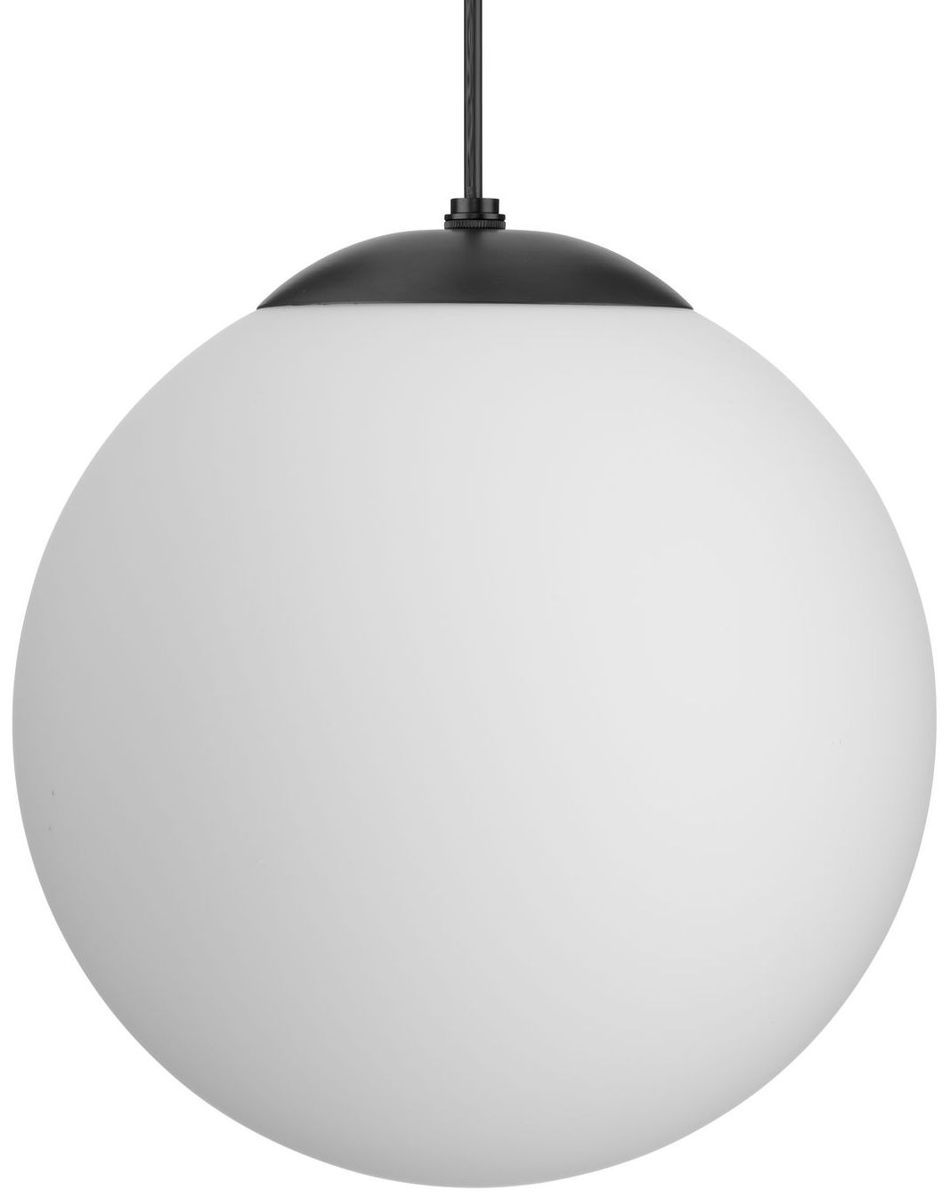 Atwell Collection Opal Glass Globe Large Hanging Pendant Light