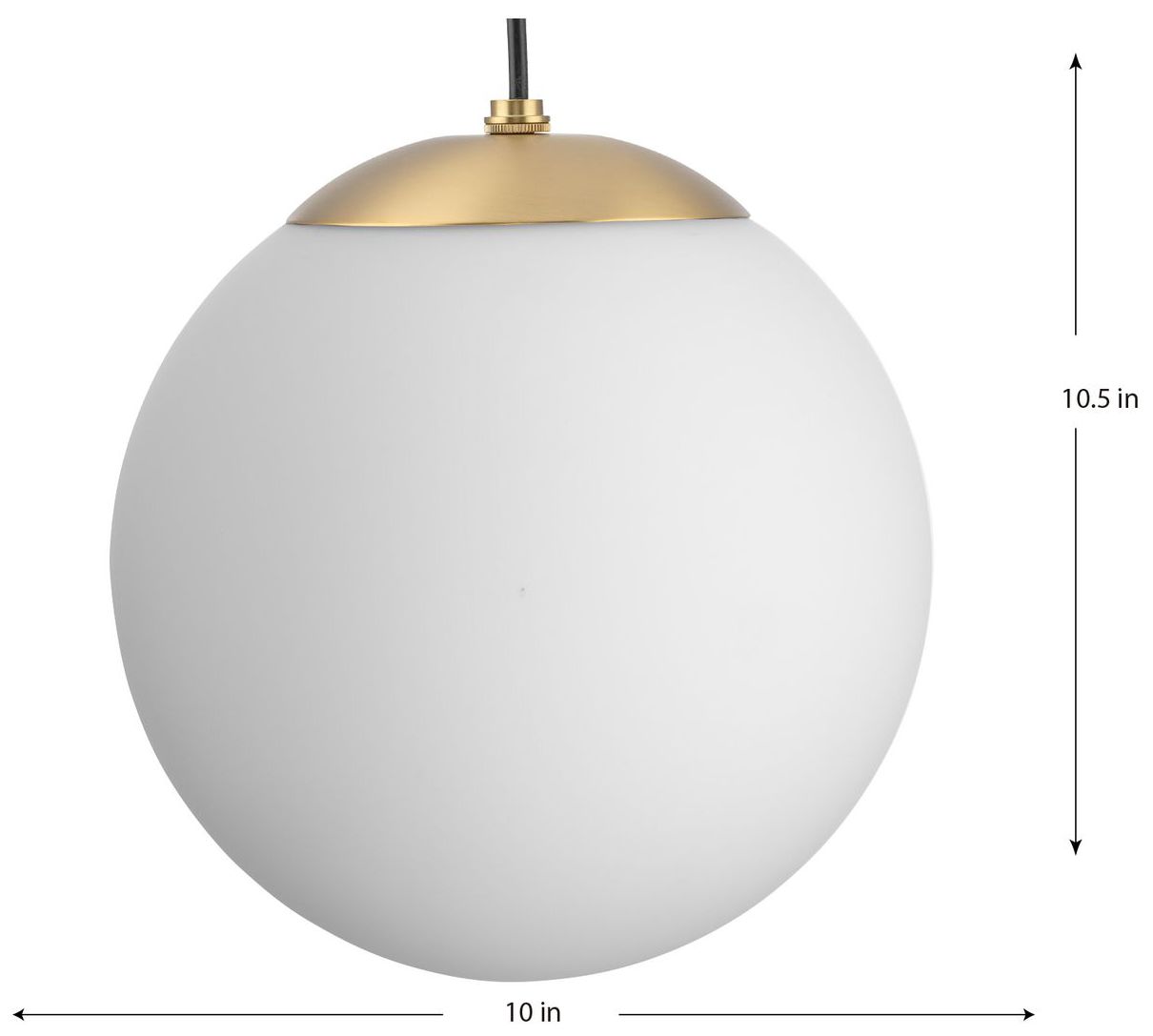 Image 4 Atwell Collection Opal Glass Globe Medium Hanging Pendant Light more views