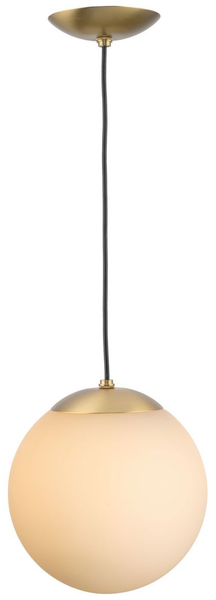 Image 7 Atwell Collection Opal Glass Globe Medium Hanging Pendant Light more views