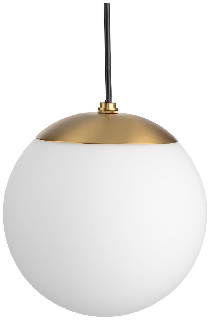 Atwell Collection Opal Glass Globe Medium Hanging Pendant Light