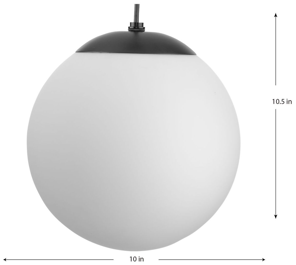 Image 4 Atwell Collection Opal Glass Globe Medium Hanging Pendant Light more views