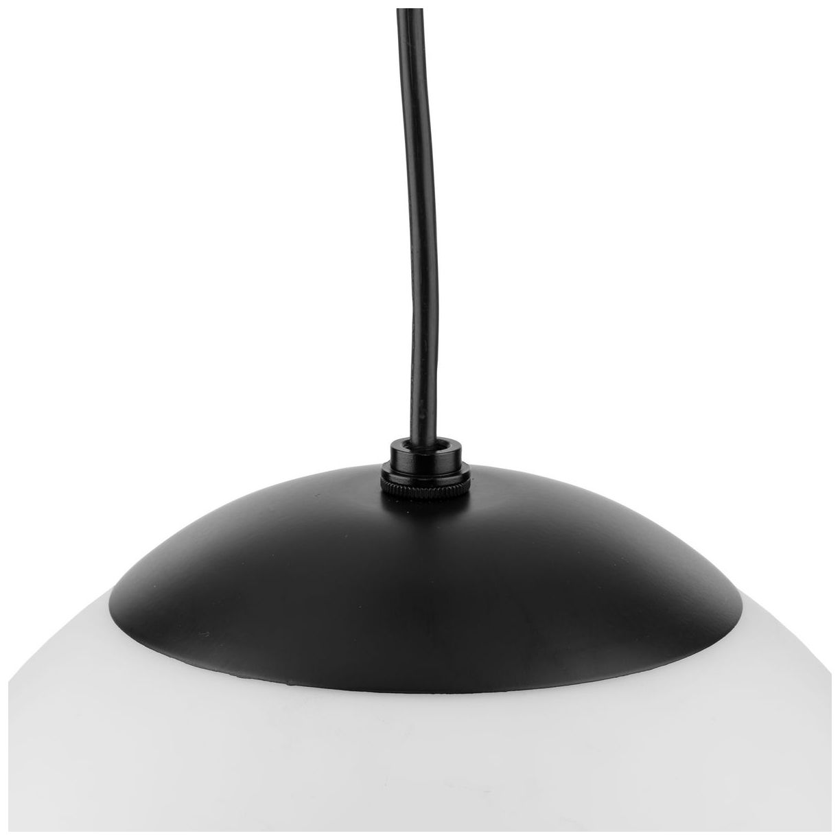Atwell Collection Opal Glass Globe Medium Hanging Pendant Light