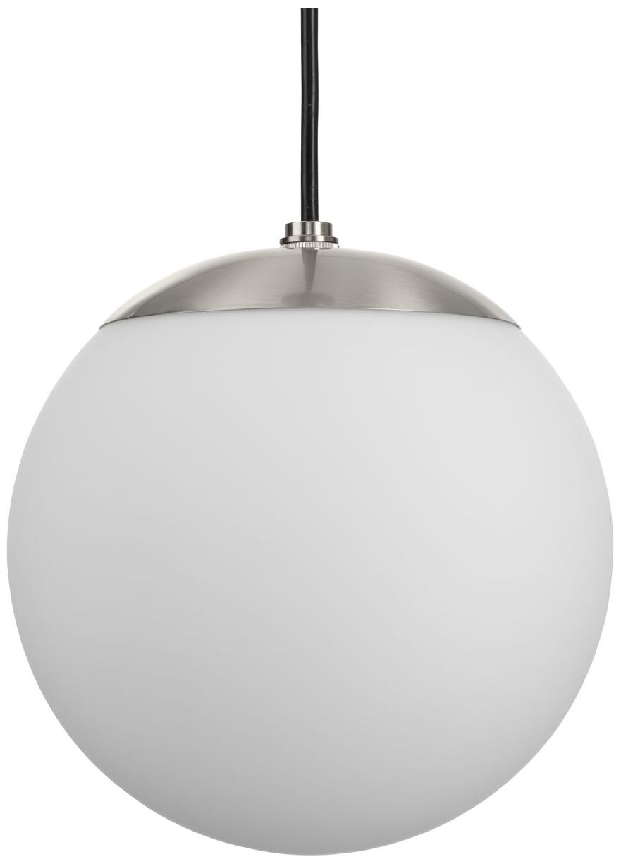 Atwell Collection Opal Glass Globe Small Hanging Pendant Light