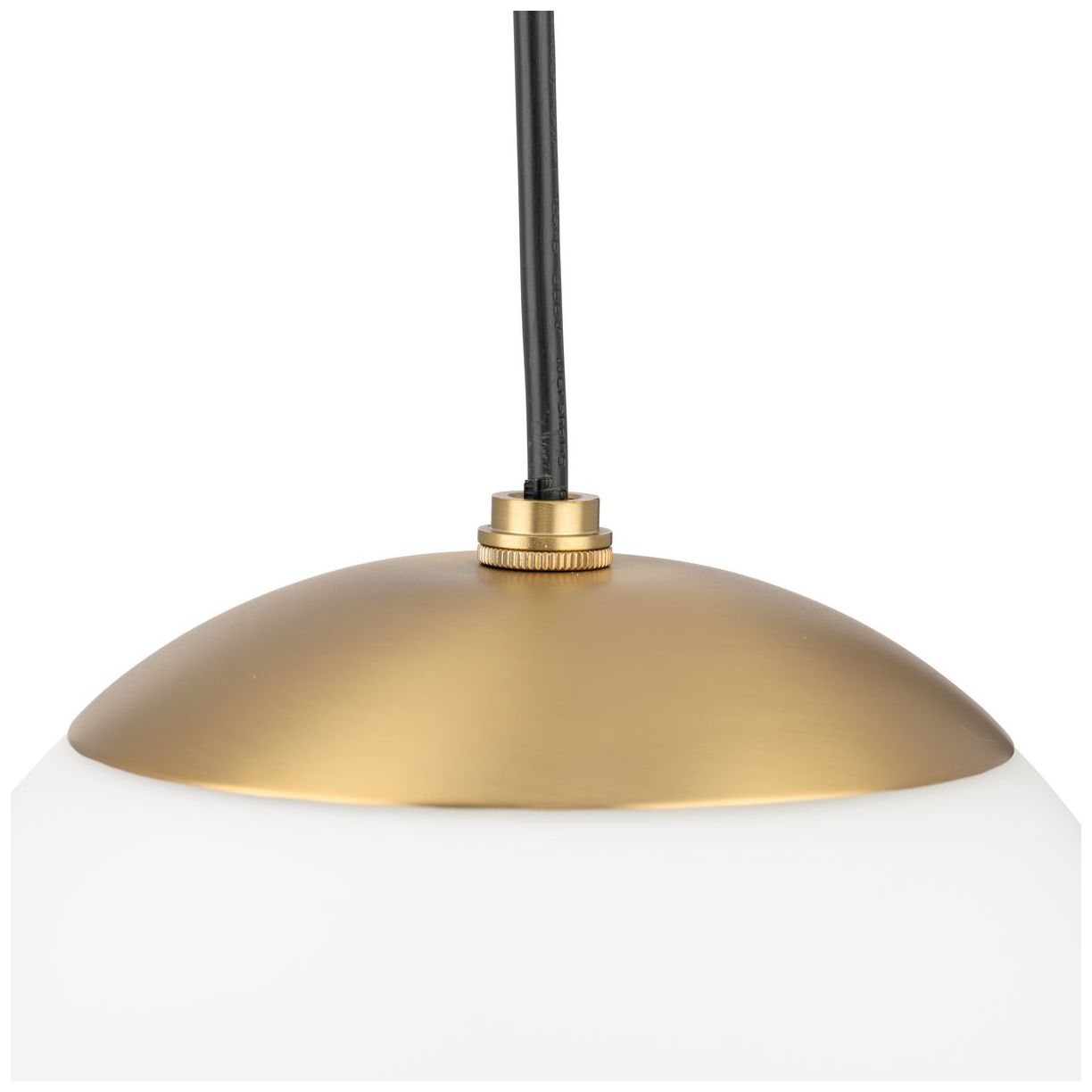 Atwell Collection Opal Glass Globe Small Hanging Pendant Light