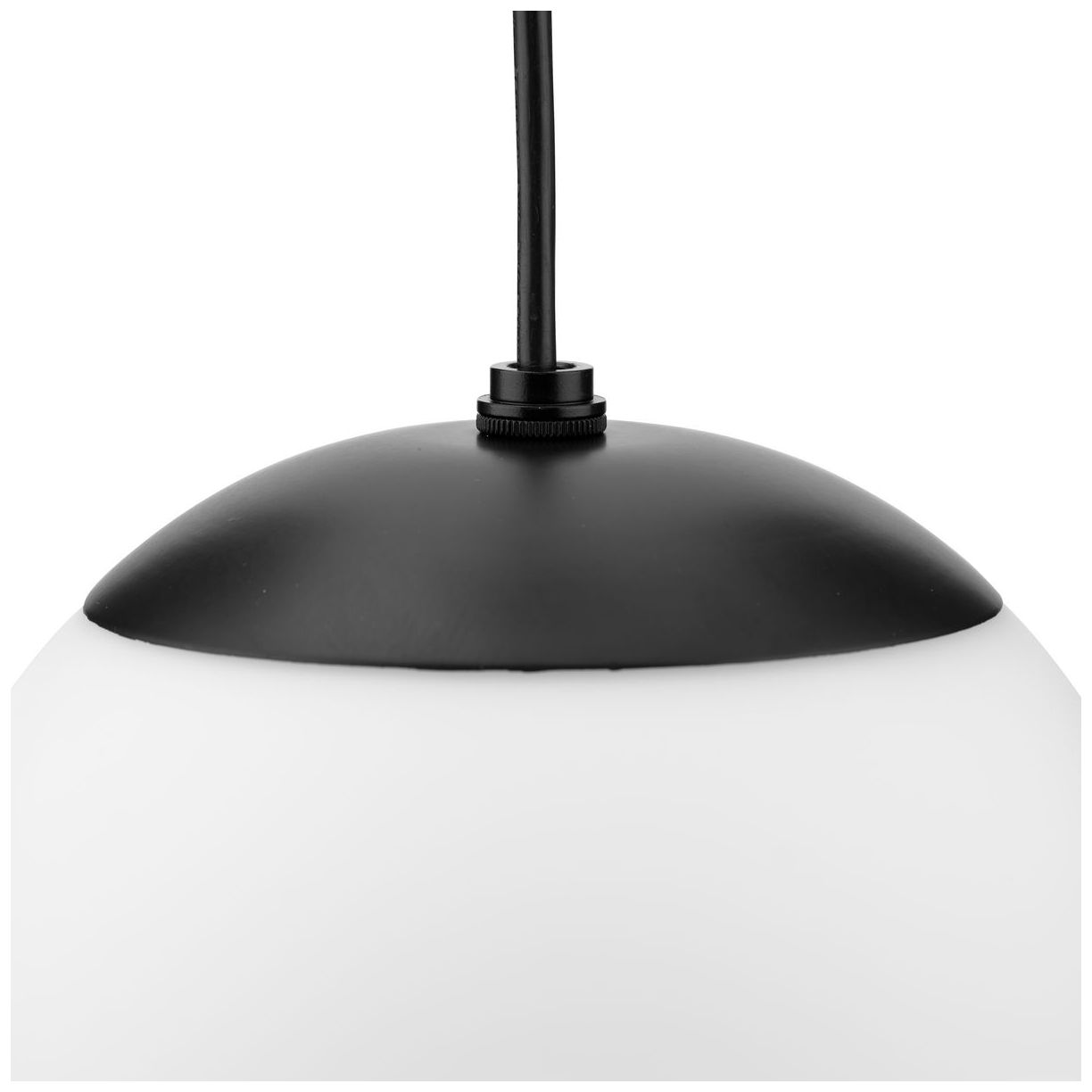 Atwell Collection Opal Glass Globe Small Hanging Pendant Light