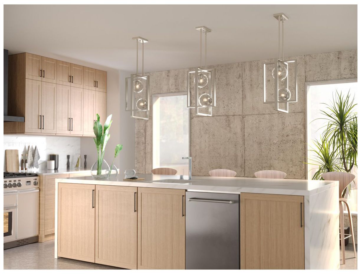 Image 2 Atwell Collection Two-Light Clear Glass Pendant Light more views