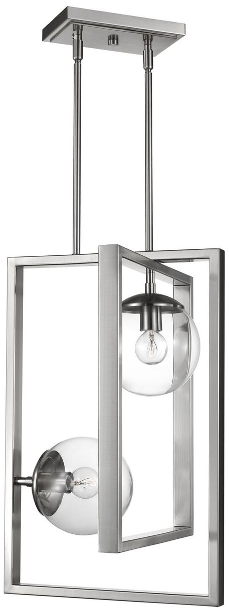 Image 3 Atwell Collection Two-Light Clear Glass Pendant Light more views
