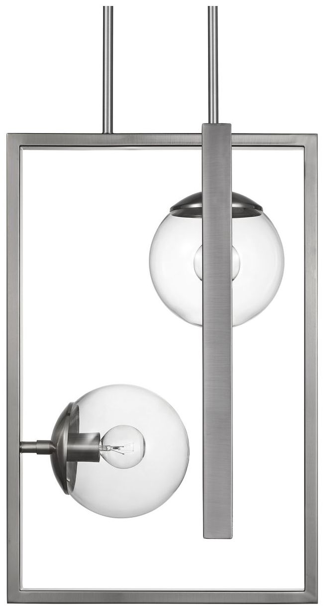 Image 7 Atwell Collection Two-Light Clear Glass Pendant Light more views