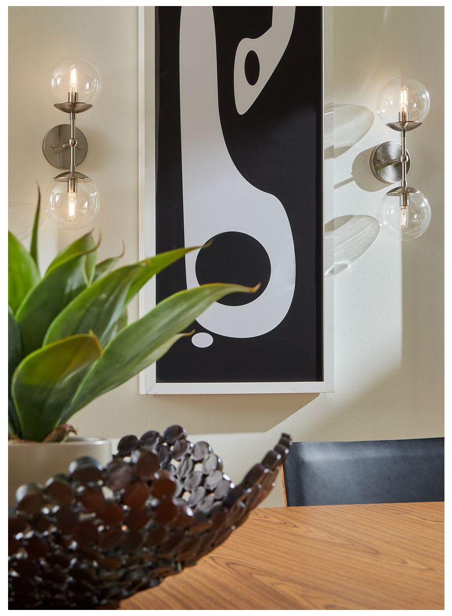 Image 3 Atwell Collection Two-Light Mid-Century Modern Wall Sconce more views