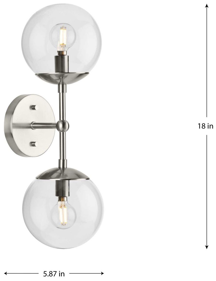 Image 4 Atwell Collection Two-Light Mid-Century Modern Wall Sconce more views