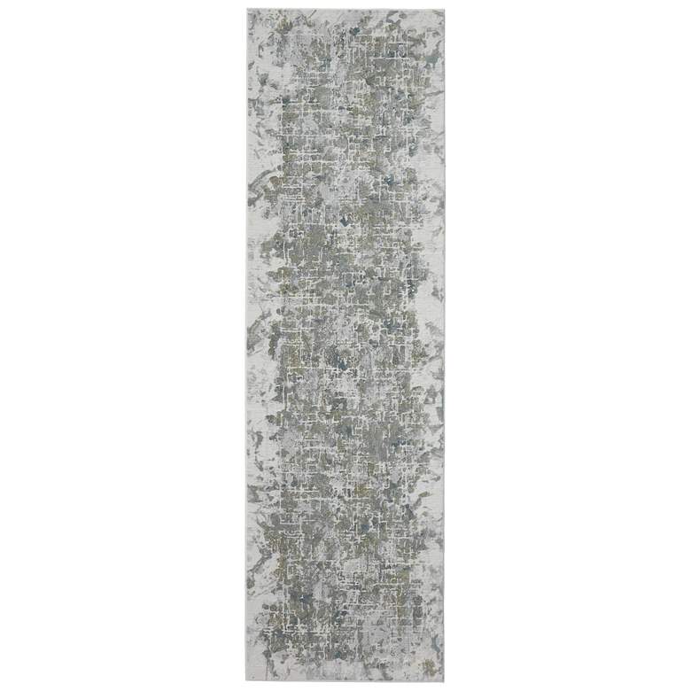 Image 1 Atwell Transitional Abstract Soft Indoor Green Area Rug 3146F