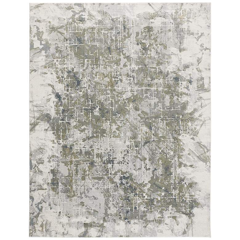 Image 1 Atwell Transitional Abstract Soft Indoor Green Area Rug 3146F