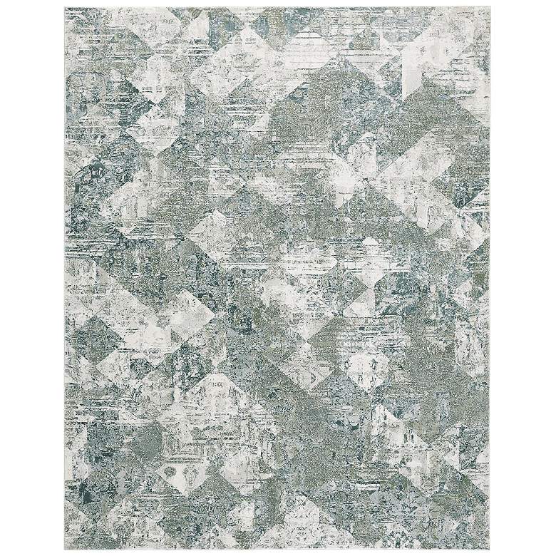 Image 1 Atwell Transitional Abstract Soft Indoor Green Area Rug 3868F