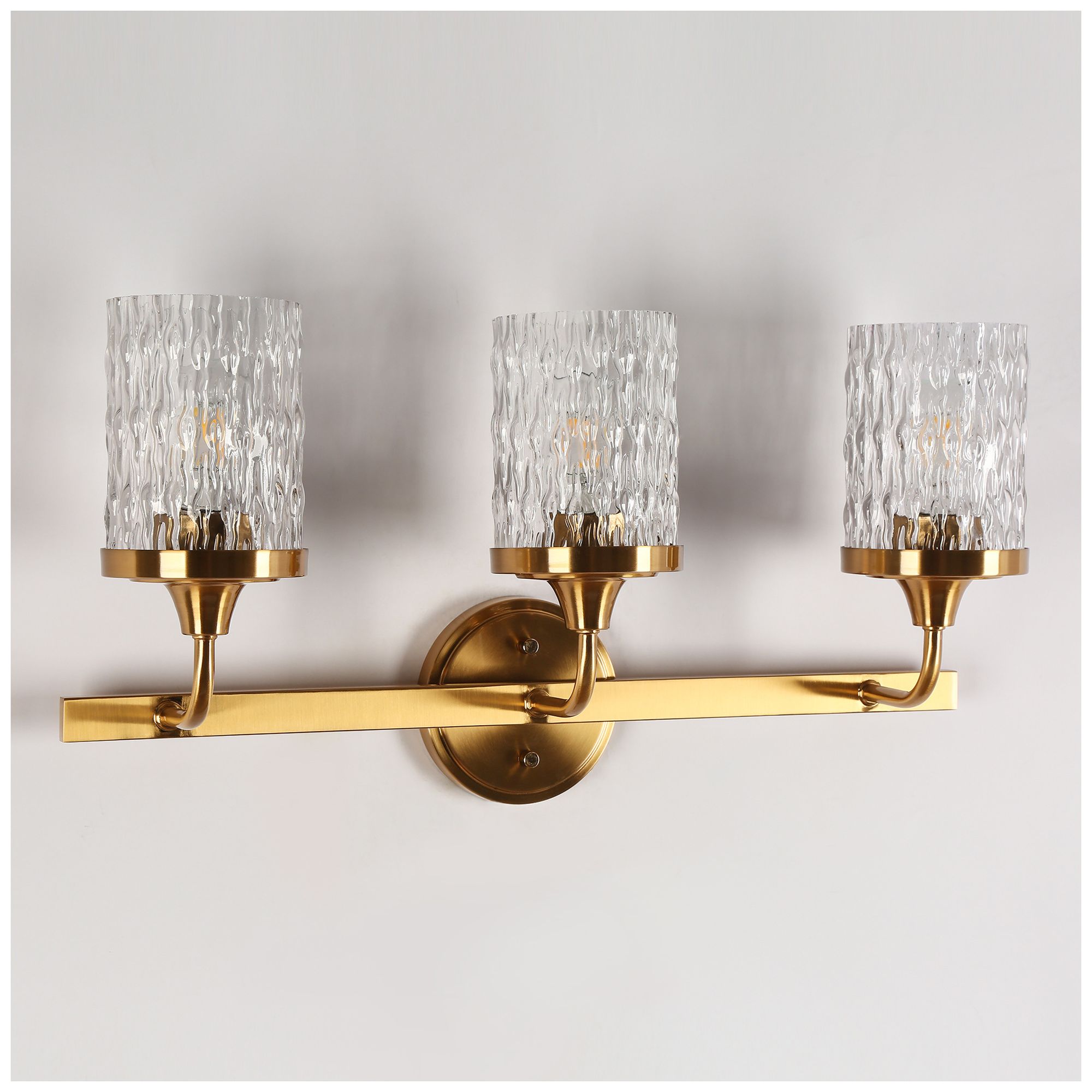 Image 3 Atymonify 3-Light Glass Bath Vanity Light more views