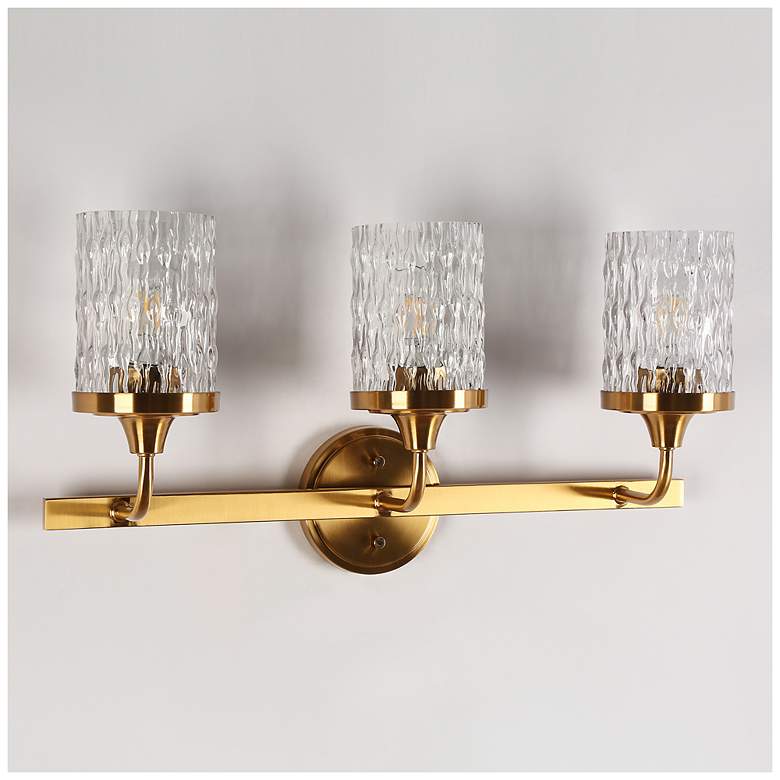 Image 3 Atymonify 3-Light Glass Bath Vanity Light more views