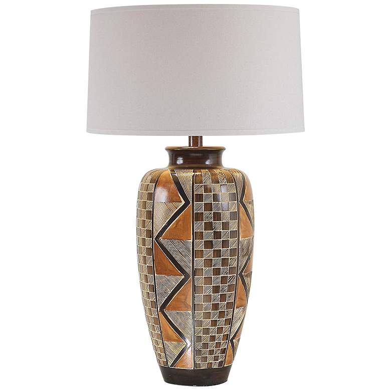 Image 2 Atzi Adobe Multi Hydrocal Vase Table Lamp