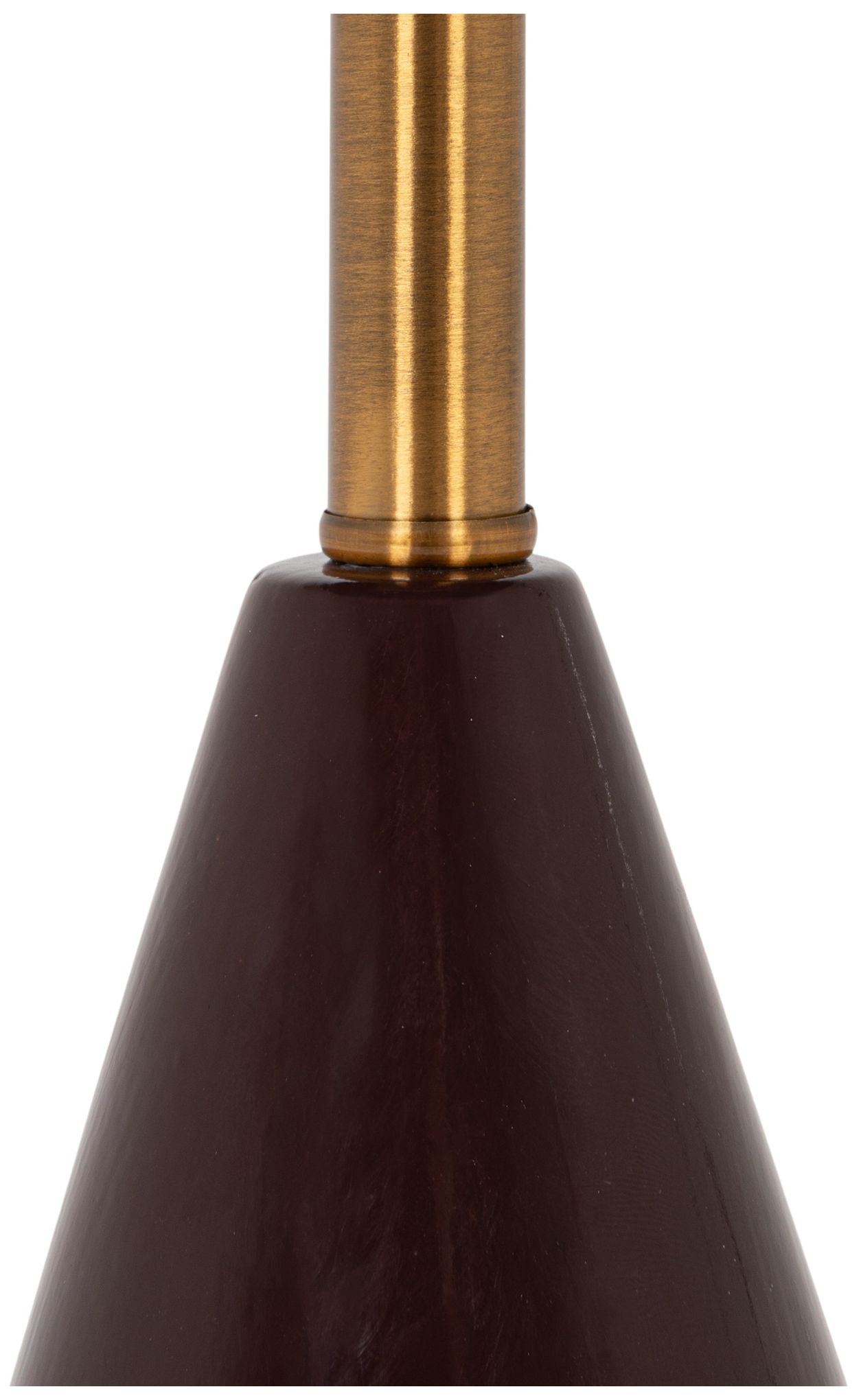 Image 6 Aubergine 14" Conical Stoneware Table Lamp with Stoneware Dome Shade more views
