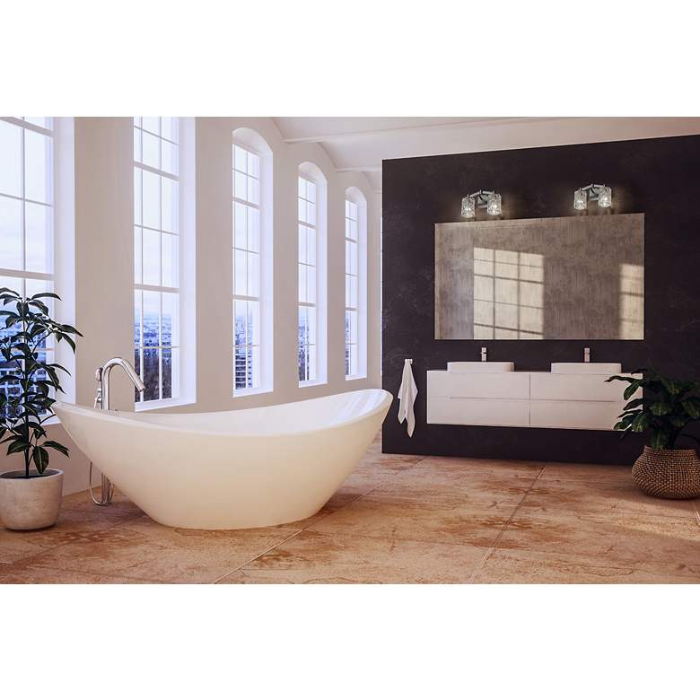 Image 2 Aubrey 13 1/2" Wide Brushed Nickel 2-Light Vanity Bath Light more views