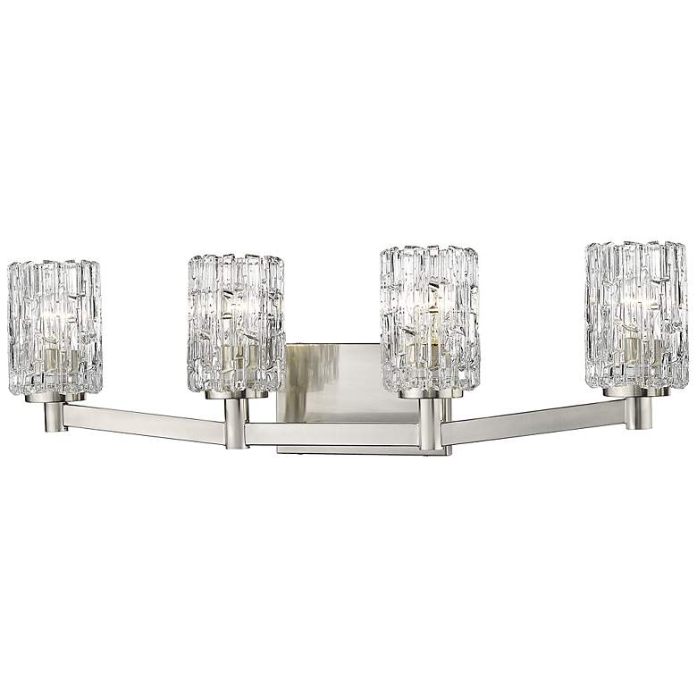 Image 1 Aubrey 31 1/2 inch Wide Brushed Nickel 4-Light Vanity Bath Light