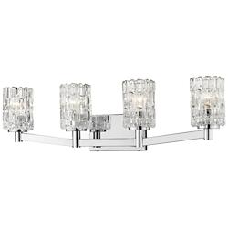 Aubrey 31 1/2" Wide Chrome 4-Light Bath Light