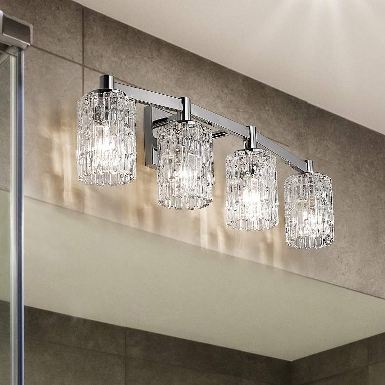 Image 2 Aubrey 31 1/2" Wide Chrome 4-Light Bath Light