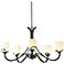 Aubrey 33 3/4" Wide Dark Smoke Chandelier w/ Opal Glass