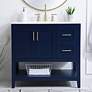Thumbnail2 of Aubrey 36" Wide Blue 3-Door Single Sink Bathroom Vanity