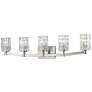 3_Aubrey 40 3/4" Wide Brushed Nickel 5-Light Bath Light