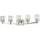 Aubrey 40 3/4" Wide Brushed Nickel 5-Light Bath Light