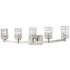 Aubrey 40 3/4" Wide Brushed Nickel 5-Light Bath Light
