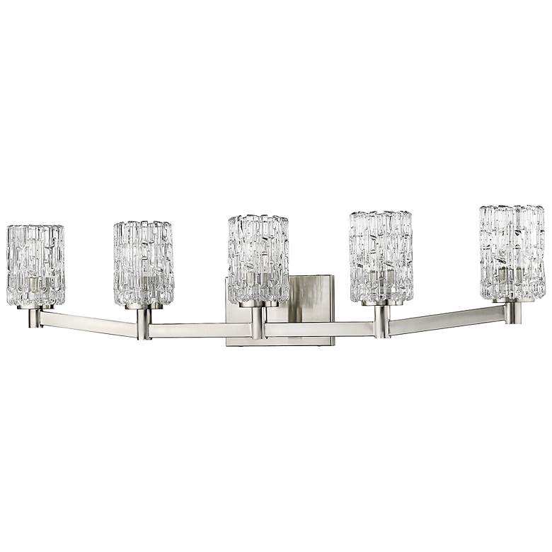 Image 6 Aubrey 40 3/4" Wide Brushed Nickel 5-Light Bath Light more views