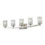6_Aubrey 40 3/4" Wide Brushed Nickel 5-Light Bath Light more views