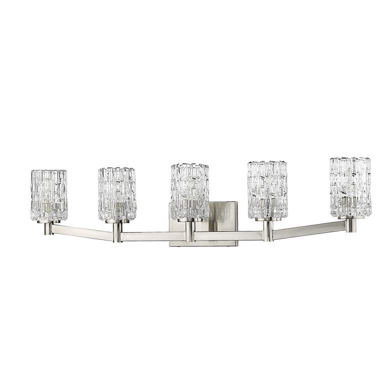 Image 7 Aubrey 40 3/4" Wide Brushed Nickel 5-Light Bath Light more views